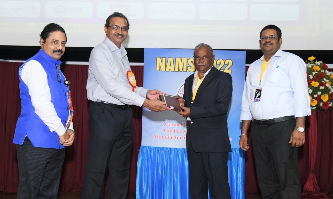 Mr. S. Periyasamy being felicitated at NAMS
